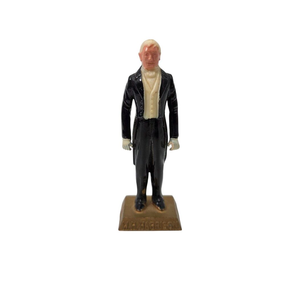 Vintage 1960s Marx Toys William Henry Harrison Painted President Figure 3 In